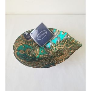 Azzurra Topkapi Handmade Leaf Glass Bowl